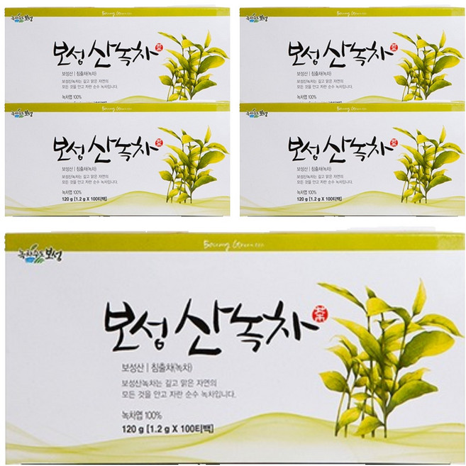 녹차수도보성 보성 산 녹차 티백, 1.2g, 100개입, 5개