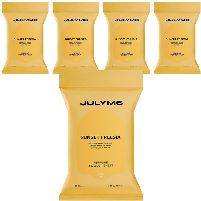 줄라이미 퍼퓸 파우더 시트 선셋프리지아 20p, 116g, 5개