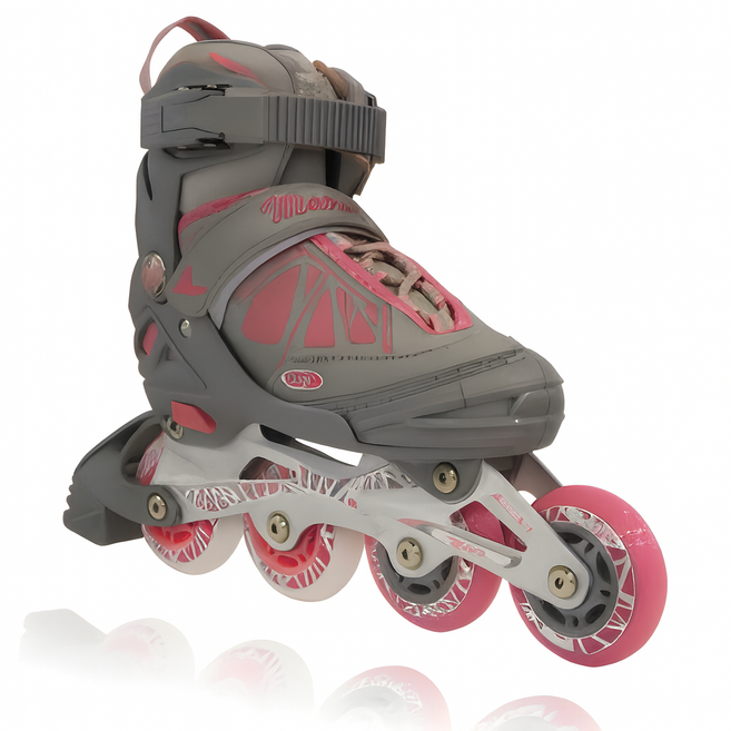 아동용 사이즈 조절 가능 프리미엄 매트릭스 Joy II 인라인 스케이트, 핑크, 1개
