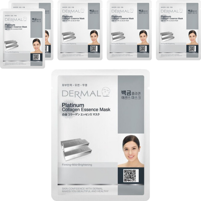 DERMAL 德瑪 白金保濕鎖水面膜, 1片, 6包