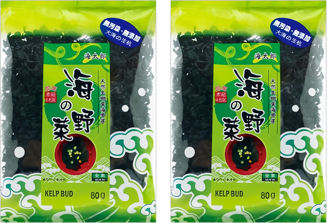 味榮 海太郎 原味嫩葉海帶芽 純素 即泡即食, 80g, 2包