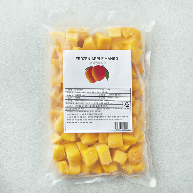 애플망고 (냉동), 1kg, 1개