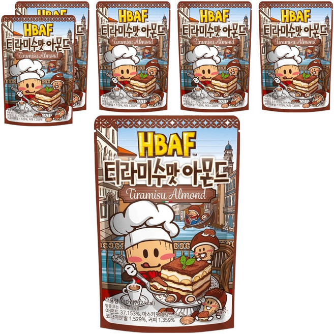 바프 티라미수맛 아몬드, 120g, 6개