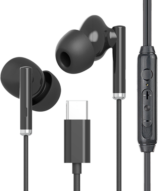 아이리버 C타입 커널형 애플 아이폰 삼성 갤럭시 호환 유선 이어폰 ICP-G400 블랙