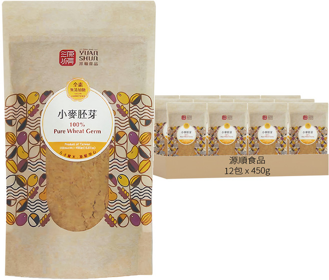 源順食品 小麥胚芽, 450g, 12包
