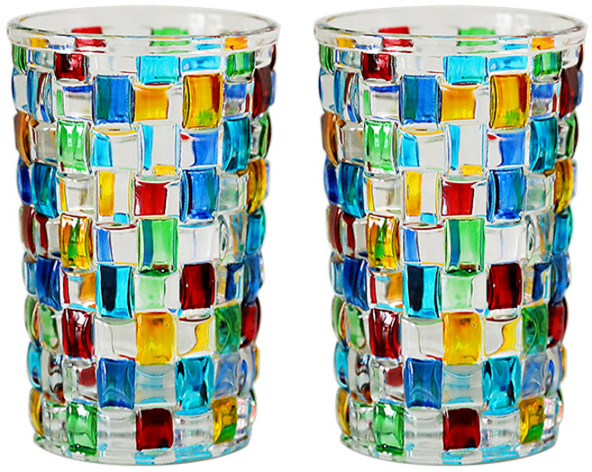 애스크제이 몬드리안 하이볼 글라스 355ml, 레인보우, 2개