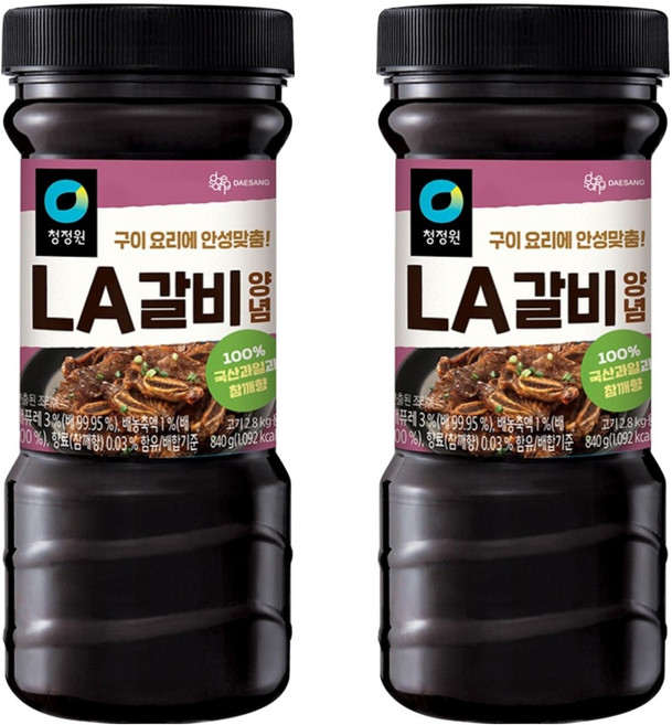 청정원 LA갈비양념, 840g, 2개