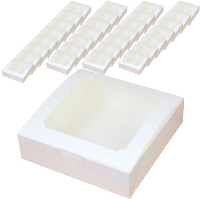 투명창 상자 정사각 원터치 18cm, 혼합 색상, 50개