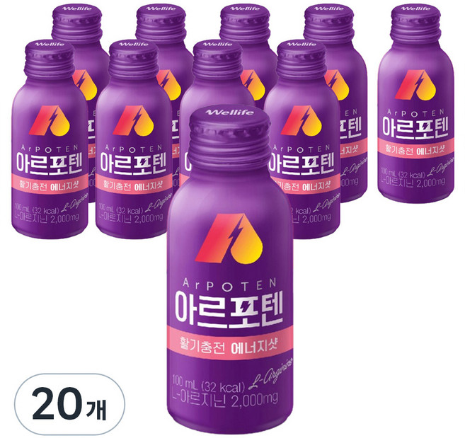 아르포텐 정품 아르기닌 에너지샷, 100ml, 20개