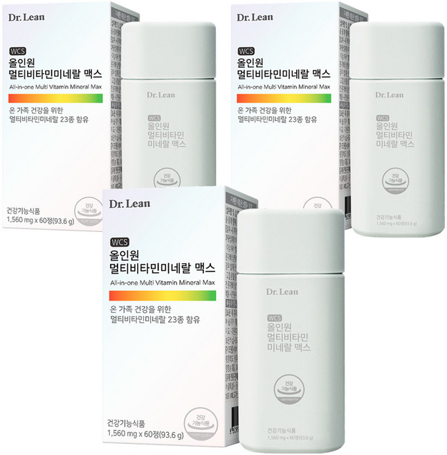 닥터린 올인원 멀티비타민미네랄 맥스, 60정, 3개