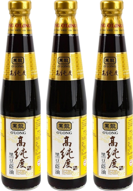 黑龍 高純度黑豆蔭油, 400ml, 3瓶