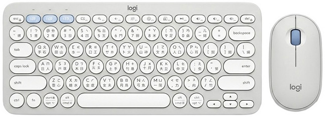 logitech 羅技 Pebble 2 Combo 無線藍牙鍵盤滑鼠組, YR0091 + MR0103, 迷霧灰, Mini (Compact/60%/75%)