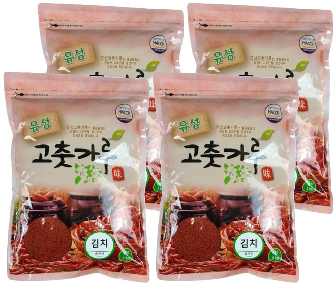 유성 김치용 고춧가루, 1kg, 4개