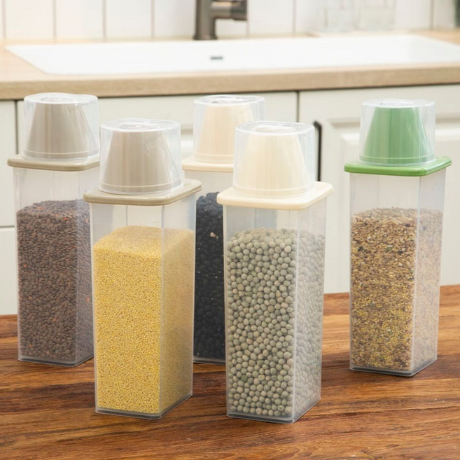 코멧 사각 잡곡용기 1.3L x 5p 세트