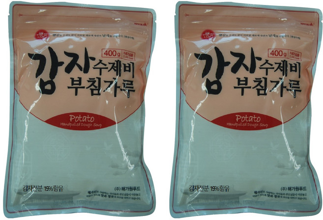 해가원 감자 수제비 부침가루, 400g, 2개