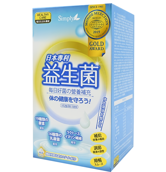 Simply 新普利 益生菌, 30包, 60g, 1盒