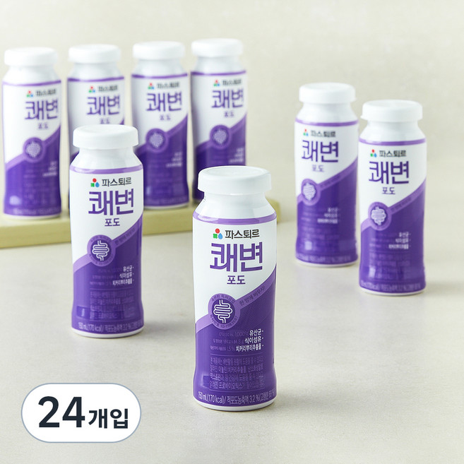 파스퇴르 쾌변 요구르트 포도, 150ml, 4개입, 6개