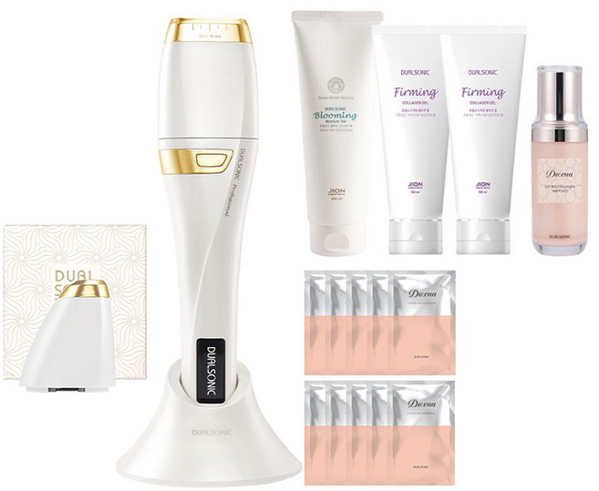 듀얼소닉 프로페셔널 피부관리기기 세트, JOMT-AH-01A, 골드