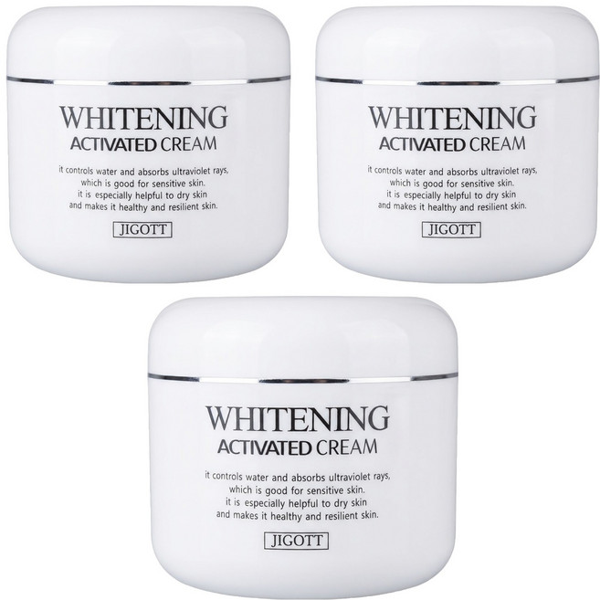 JIGOTT 保濕修護面霜 亮白, 100ml, 3罐