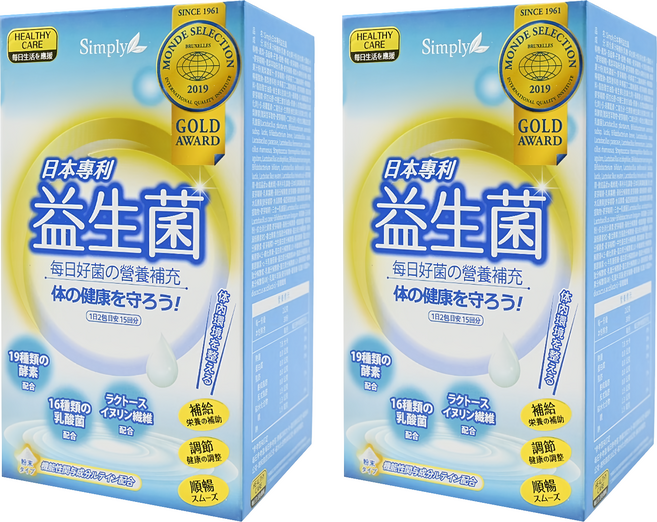 Simply 新普利 益生菌, 30包, 60g, 2盒