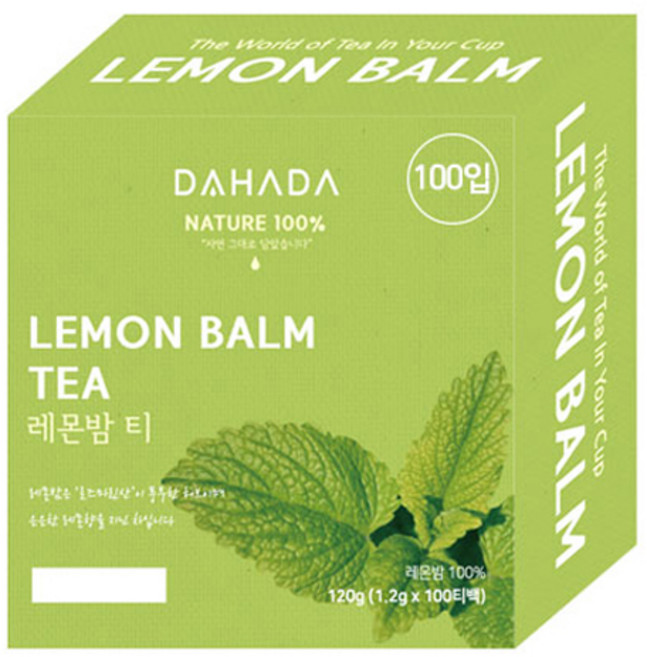 다하다 레몬밤 티백, 1.2g, 100개입, 1개