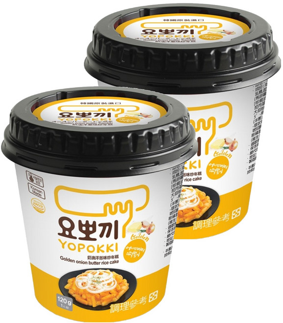 YOPOKKI 炒年糕 奶油洋蔥味, 120g, 2個