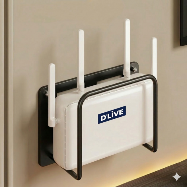 EVENLIV 셋톱박스 공유기 거치대, 블랙, 1개