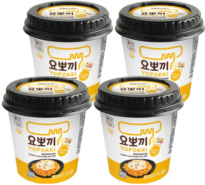 YOPOKKI 炒年糕 奶油洋蔥味, 120g, 4個