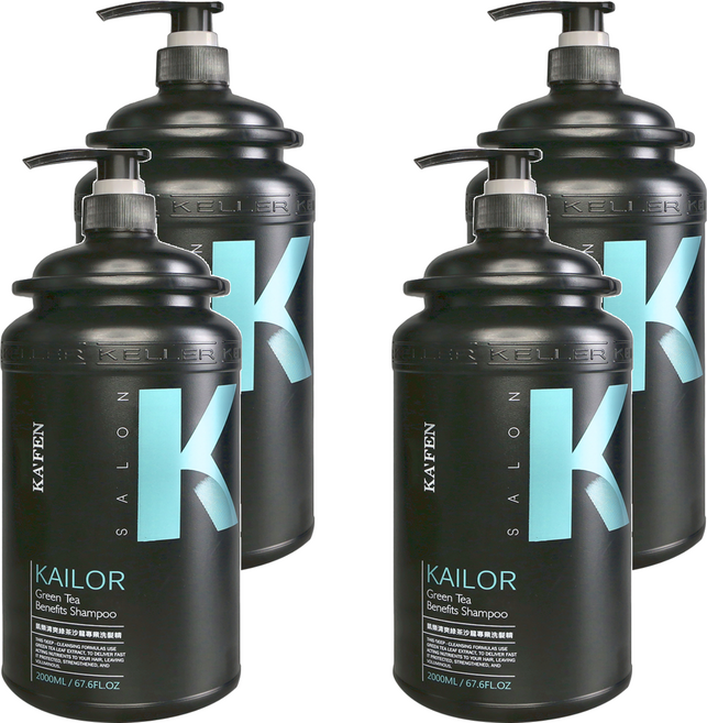 KA'FEN 卡氛 凱樂沙龍專業洗髮精 清爽綠茶, 2L, 4瓶