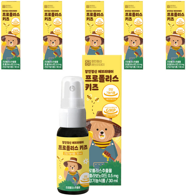 장인정신에브리데이 프로폴리스 키즈 영양제, 30ml, 6개