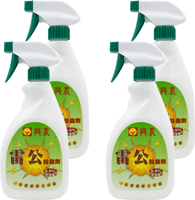 Sinon 興農 0.5%水基乳劑 雷公殺蟲劑, 500ml, 4瓶