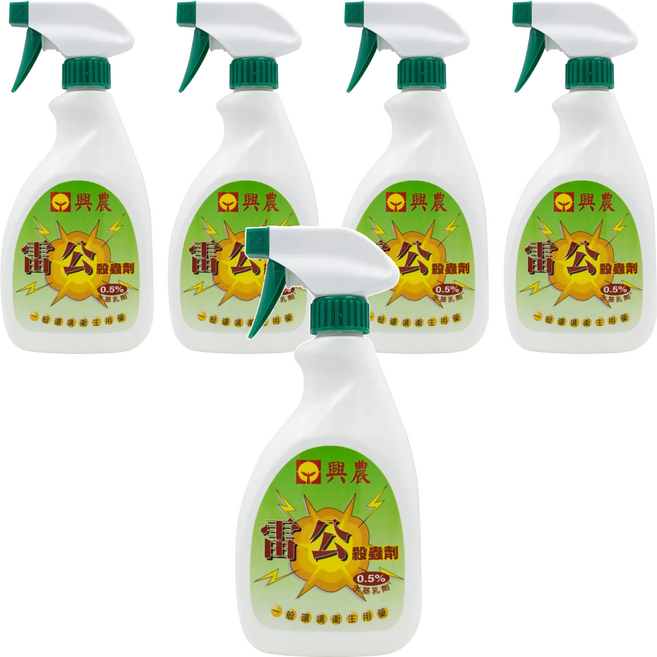 Sinon 興農 0.5%水基乳劑 雷公殺蟲劑, 500ml, 5瓶