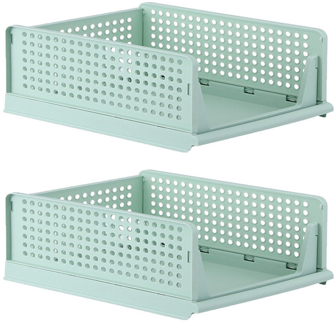 존글로벌 슬라이딩 폴딩 리빙박스, 그린, 2개