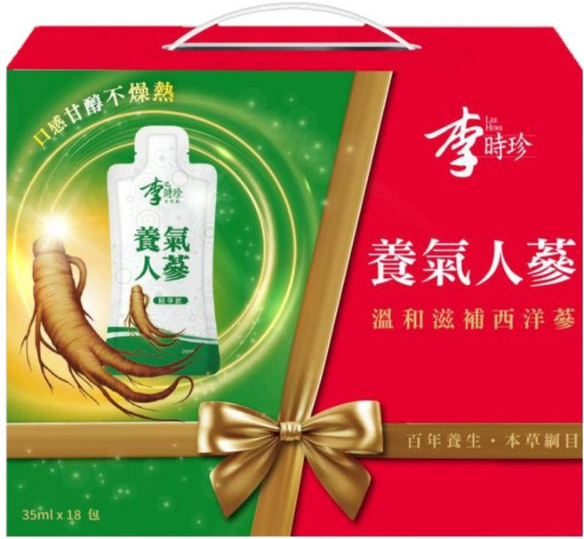 李時珍 養氣人蔘 18包, 630ml, 1盒