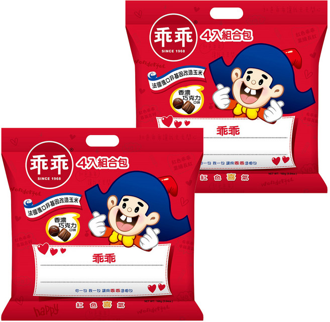 乖乖 玉米脆條 香濃巧克力, 160g, 2袋