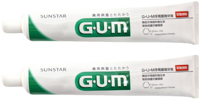 SUNSTAR 三詩達 G.U.M 官方直營 牙周護理牙膏 草本薄荷型, 140g, 2條
