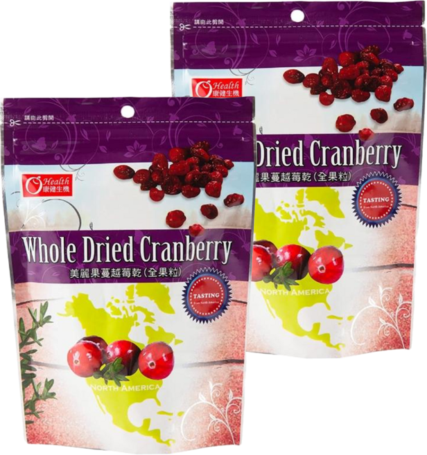 康健生機 美麗果蔓越莓乾 全果粒, 200g, 2包