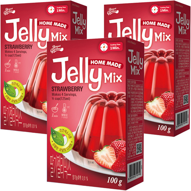 브레드가든 딸기젤리믹스 기타만들기세트, 100g, 3개