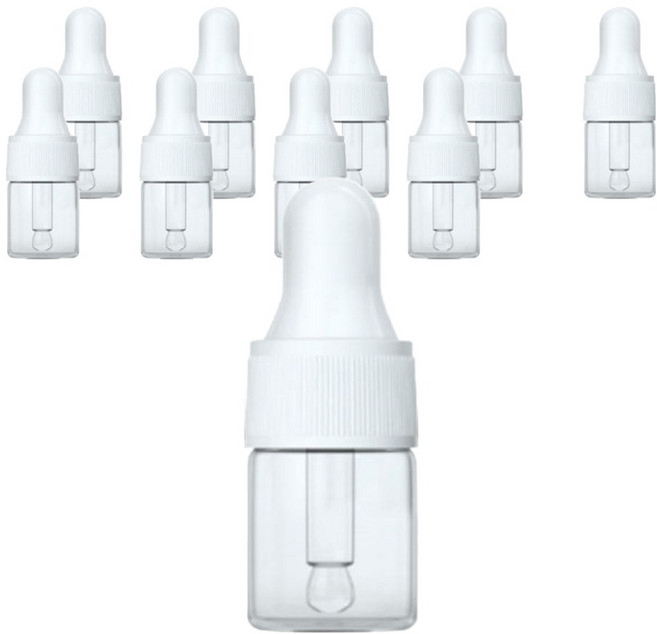 지앤와이 유리 투명 스포이드 공병 5ml, 10개, 화이트