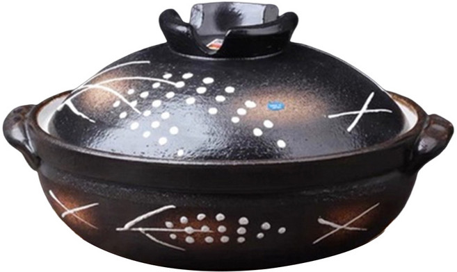 萬古燒 美濃燒新麥吹釉8號砂鍋 日本製, 26cm, 1個
