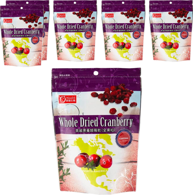 康健生機 美麗果蔓越莓乾 全果粒, 200g, 6包