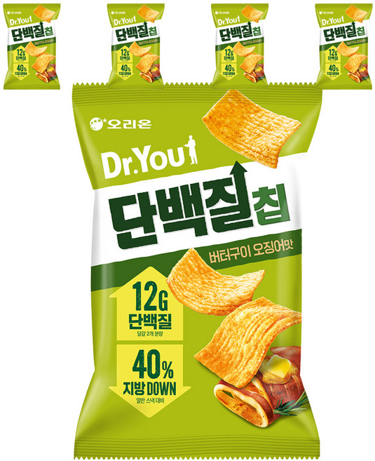 닥터유 단백질칩 버터구이 오징어맛, 60g, 5개