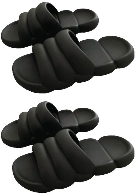 프랑온드 마카롱 슬리퍼, 블랙, 2개