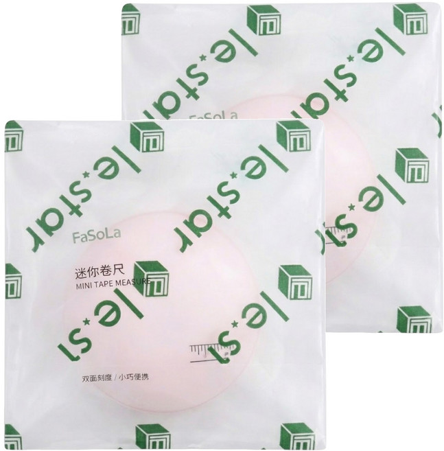 FaSoLa 新版迷你捲尺 DZ-117 心形 2個, 1組, 60in