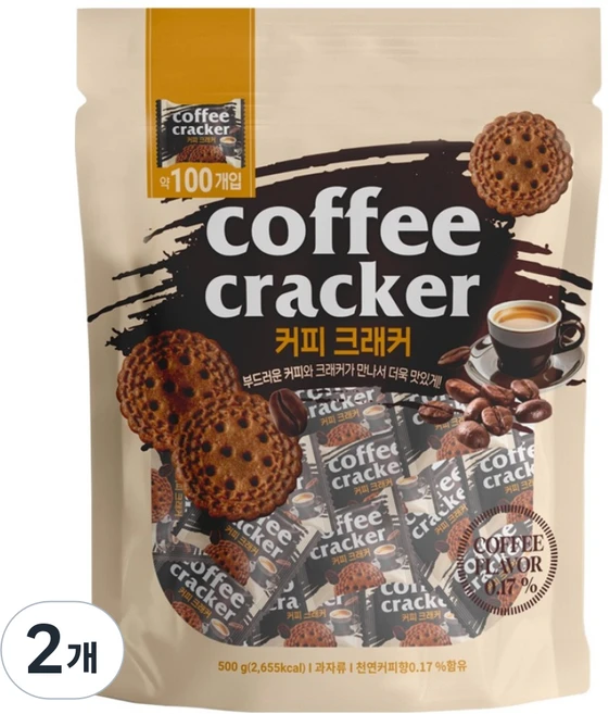 커피 크래커, 500g, 2개 - 쿠팡