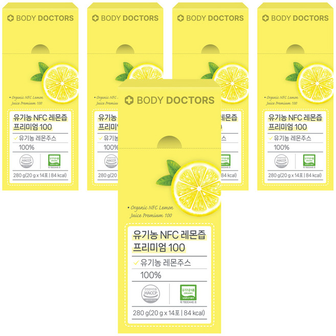 바디닥터스 유기농 NFC 레몬즙 프리미엄 100, 20g, 70개