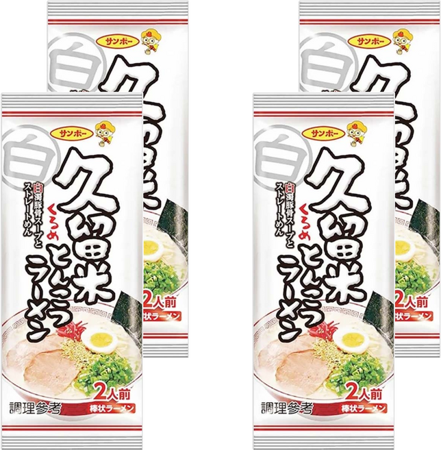 Sanpo 三寶 棒狀久留米豚骨風味拉麵 172.4g, 4包