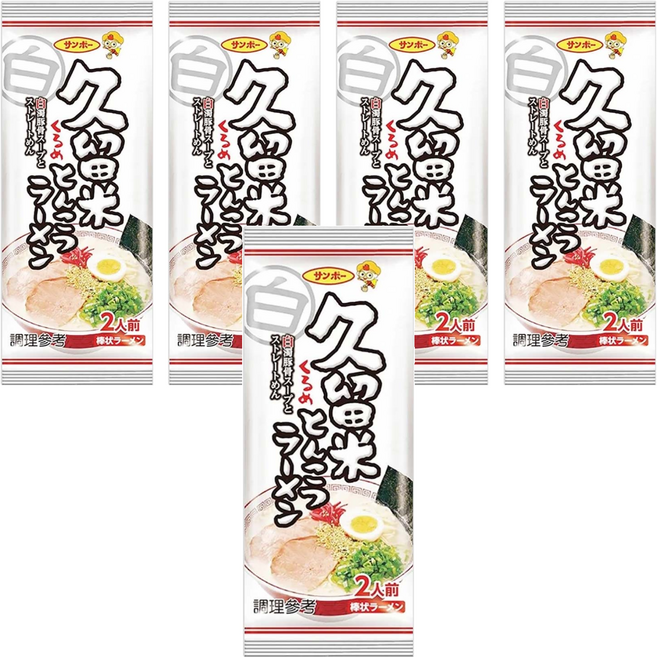 Sanpo 三寶 棒狀久留米豚骨風味拉麵 172.4g, 5包