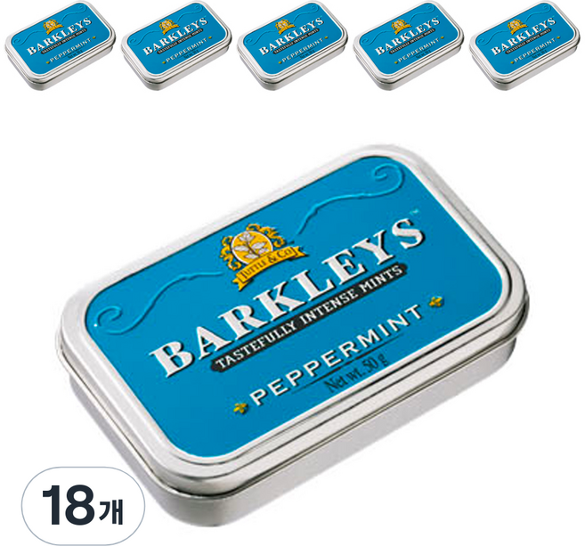 바클리즈 클래식 민트 틴 캔디 페퍼민트, 50g, 18개