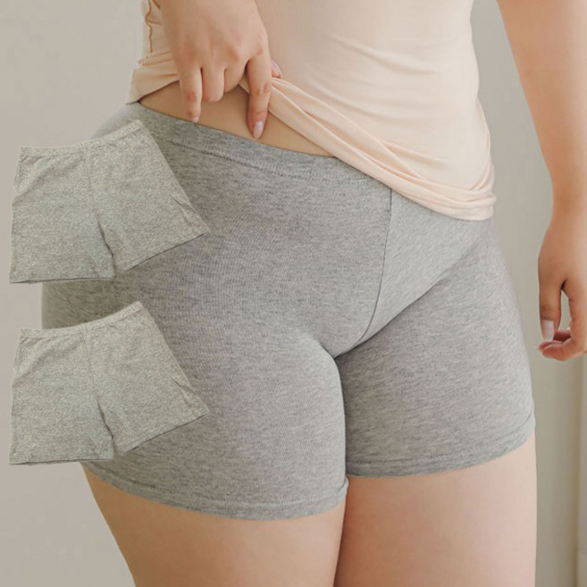 글램공감 여성용 보들 면스판 3부 속바지 2종 세트